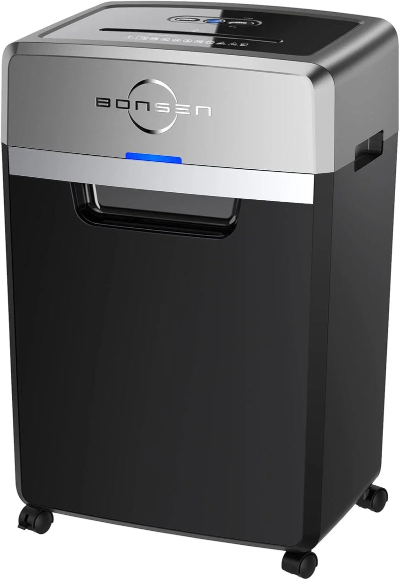 Heavy Duty Paper Shredder, 24-Sheet Cross-Cut Shredder, 40-Min Continuous Running Time, Commercial Grade Shredder for Office, 9-Gallon Big Basket, 55dB Super Quiet, P-4 High Security (S3105) E8
