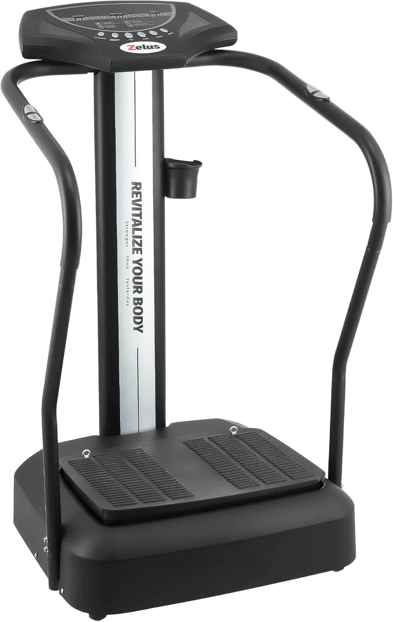 Whole Body Vibration Plate, 500W Vibration Plate Exercise Machine with 99 Levels 3 Preset Modes & 2 Resistance Bands, Training Fitness Vibration Platform Machine for Home Gym with 330lb Capacity V1