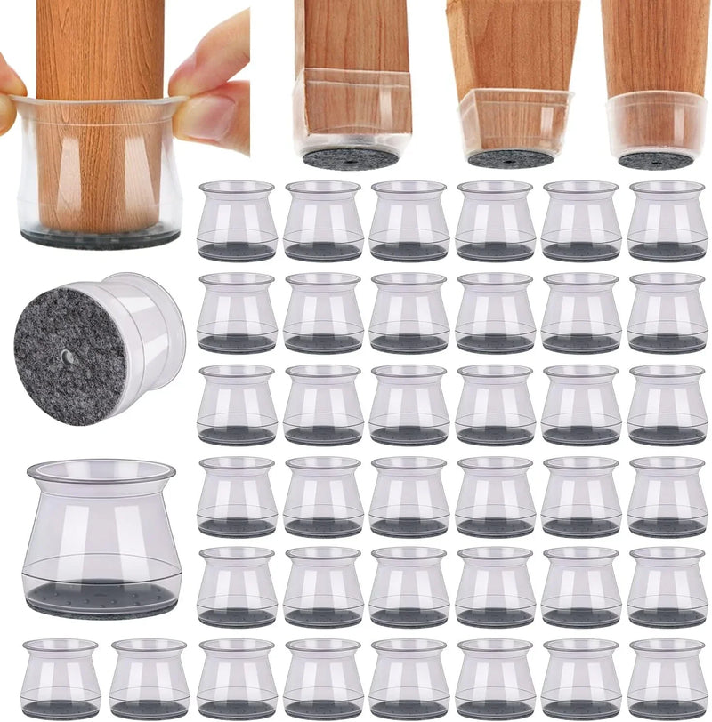 BUMACO 40Pcs Chair Leg Floor Protectors Silicone Covers to Protect Floors D7