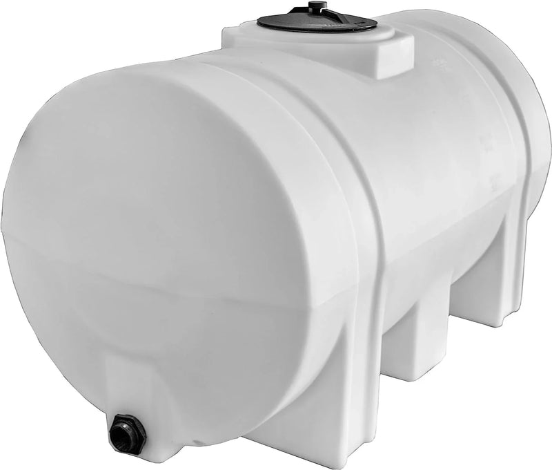 Horizontal Polyethylene Reservoir Water Tank with Legs, 550 Gallon, Made in the USA, Poly Tank for Water and Non-Flammable Liquids, Rust and Corrosion Proof B1