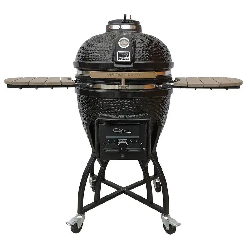 Grills 22 in. Kamado Pro Ceramic Charcoal Grill with Grill Cover S1
