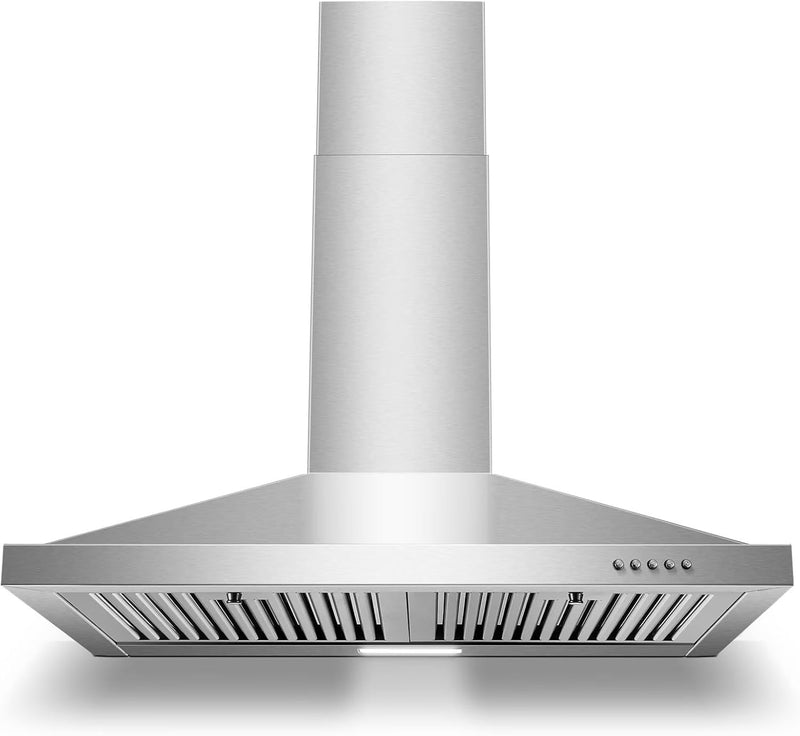 30-inch Wall Mount Range Hood 450CFM - Stainless Steel Kitchen Vent Hood, Ultra Quiet 55dB, Ducted/Ductless Convertible, 3-Speed + LED Light,... V8