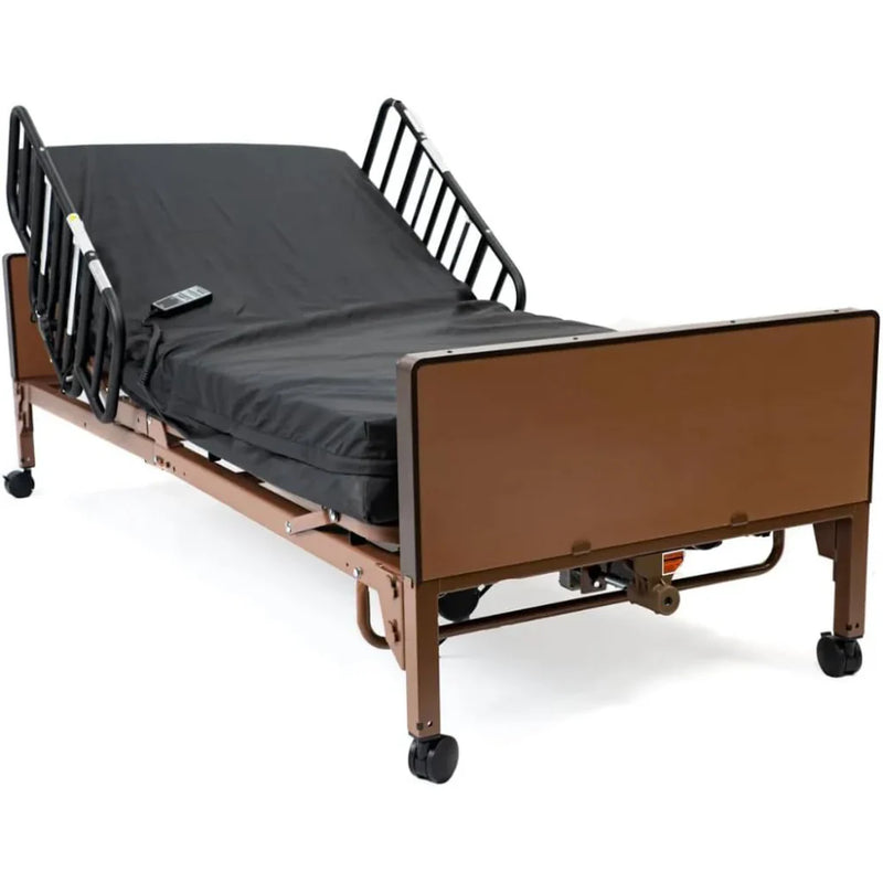Fully Electric Hospital Bed Set, Foam Mattress, Half Rails Z0