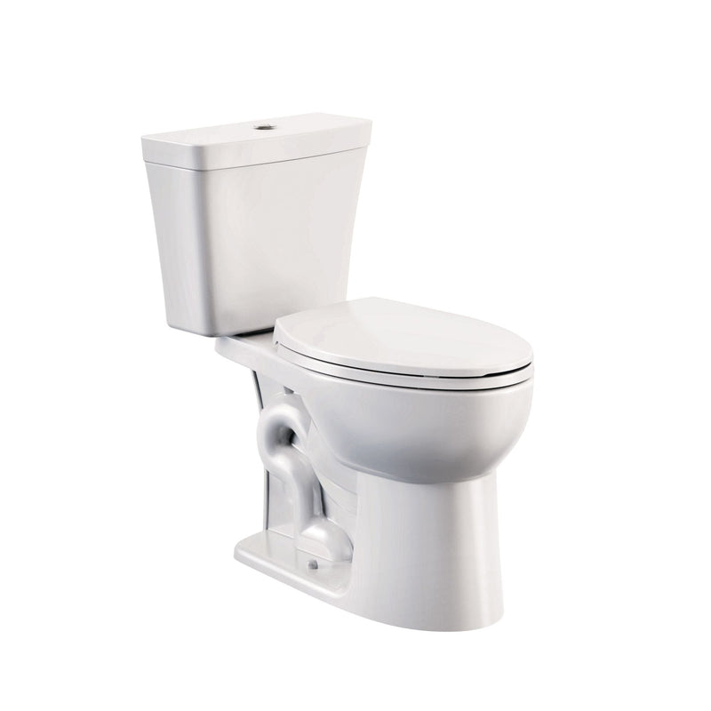 Danze 2-Piece Elongated Toilet Bowl with Soft Close, White, 3.8/4.8-L E7