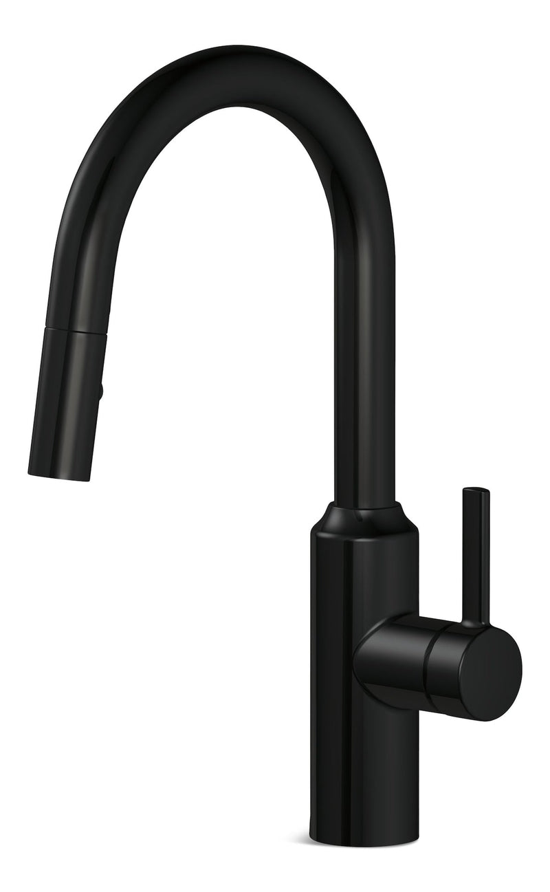 Danze Colby Single Handle Pull Down Kitchen Faucet, Matte Black N7
