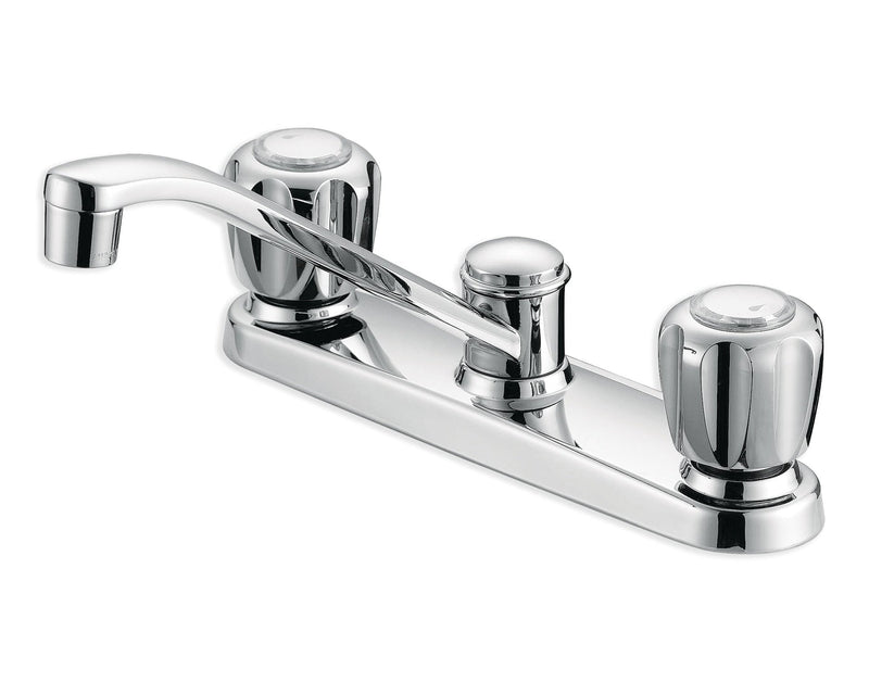 Danze Double Handle Metal Kitchen Faucet, Chrome B2