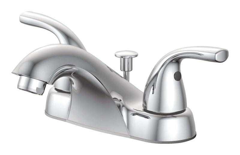 Danze Renovate Double Handle Bathroom Sink Faucet with Pop-up Drain, 4-in Centreset, Chrome X9