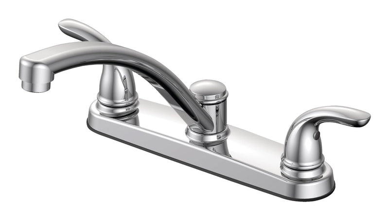 Danze Renovate Double Handle Kitchen Faucet, Chrome L7