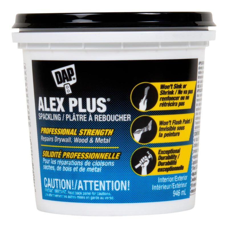 DAP Alex Plus Professional Strength Spackling Tub, 946-ml B8