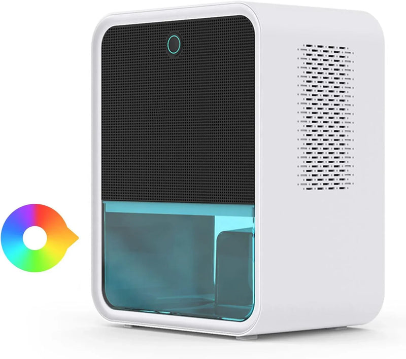 Bedroom Dehumidifier 2.2L Water Tank with Hygrometer RGB LED Light A0