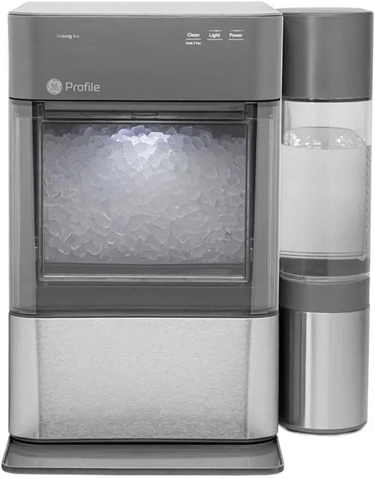 GE Profile Opal 2.0 XL with 1 Gallon Tank, Chewable Crunchable Countertop Nugget Ice Maker, Scoop included, 38 lbs in 24 hours, Pellet Ice Machine with WiFi & Smart Connected, Stainless Steel L3