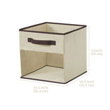 Decomomo Collapsible Transparent Front Cube, 11-in, 6-pk, Beige