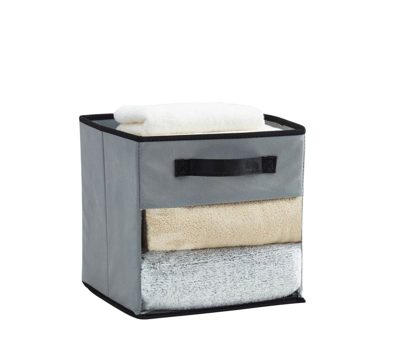 Decomomo Collapsible Transparent Front Cube, 11-in, 6-pk, Grey R0