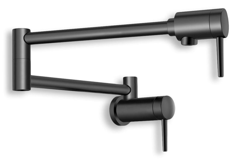 Delta Contemporary Wall Mount Pot Filler, Matte Black G8
