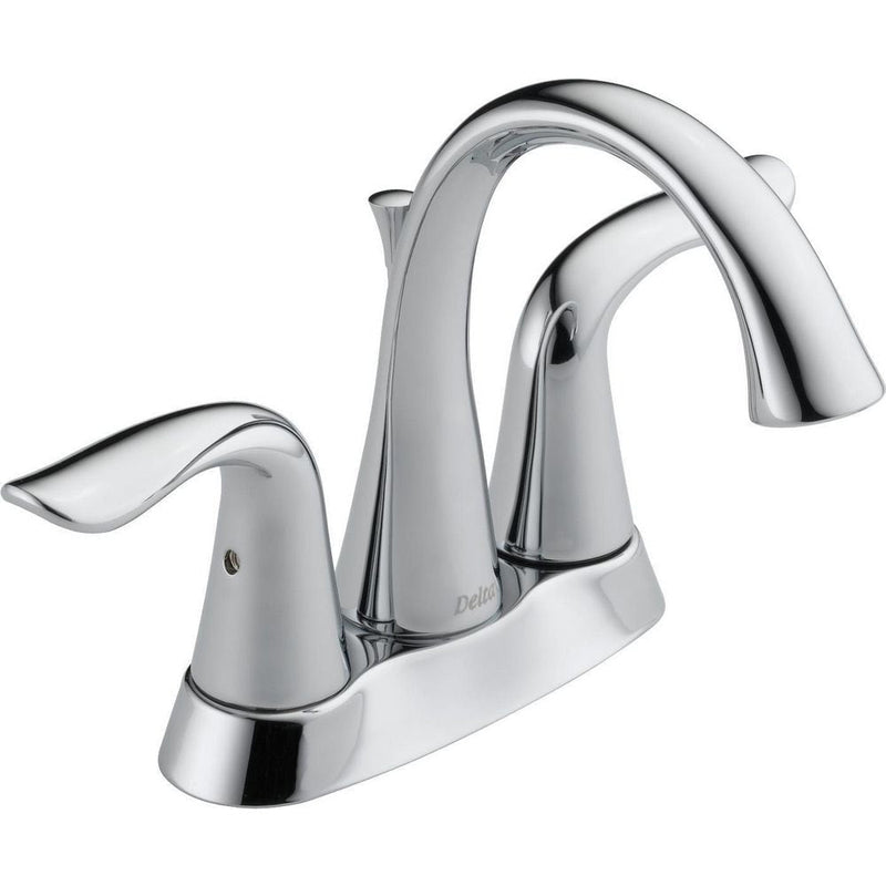 Delta Faucet Lahara Double Handle 4-in Centerset Bathroom Sink Faucet with Pop-up Drain, Assorted Finishes U4