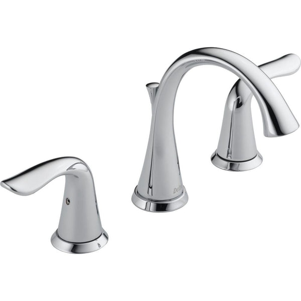 Delta Faucet Lahara Double Handle Widespread 4-16-in Centerset Bathroom Sink Faucet with Pop-up Drain, Assorted Finishes H6