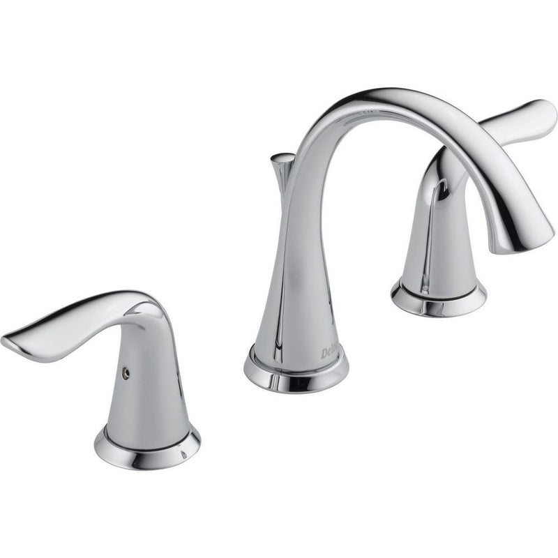 Delta Faucet Lahara Double Handle Widespread 4-16-in Centerset Bathroom Sink Faucet with Pop-up Drain, Assorted Finishes H6