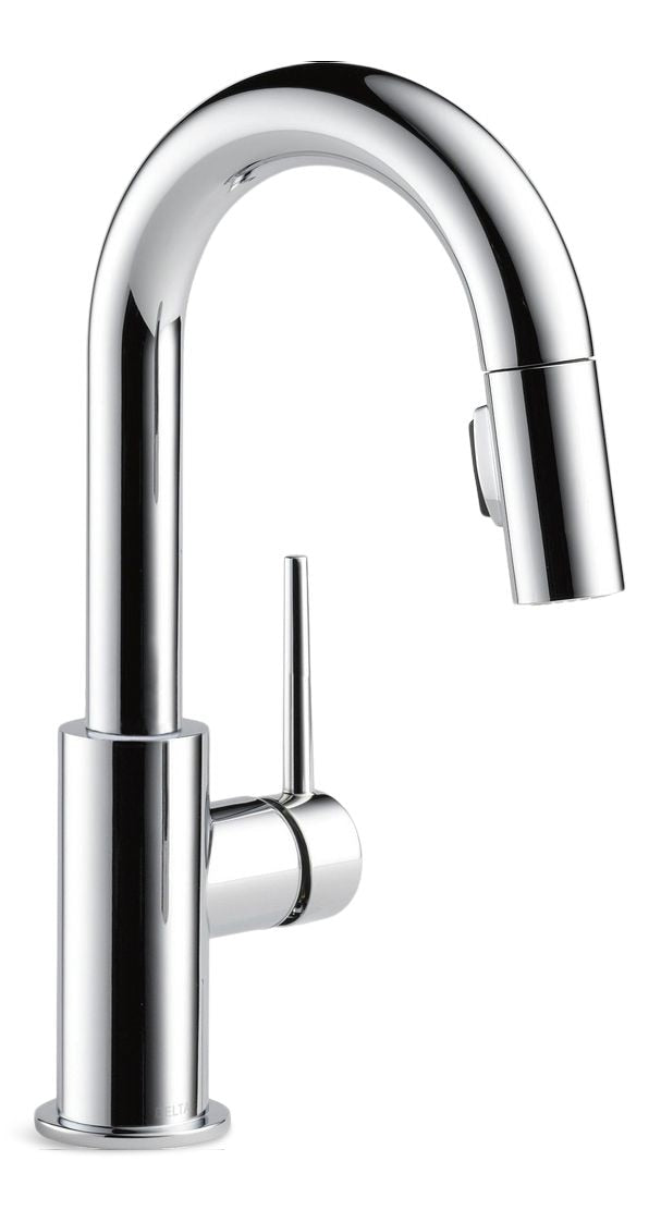 Delta Faucet Trinsic Single Handle High Arc Pull Down Bar/Prep Kitchen Faucet, Assorted Finishes R5