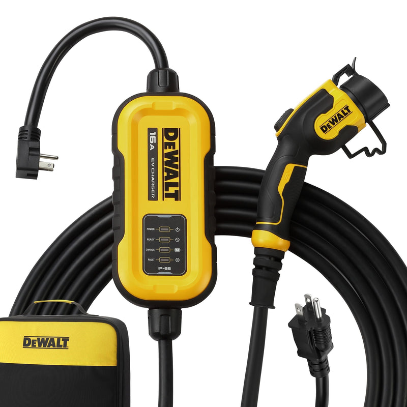 DeWalt 16A Level 1 NEMA 5-15 & 6-20 J1772 EV Charger V3