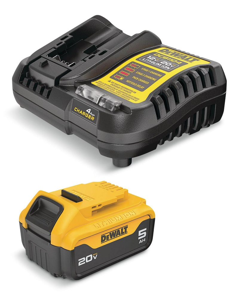 DEWALT 20V MAX 5Ah Battery Starter Kit with LED Indicator W3