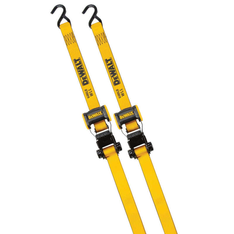 DEWALT DXBC18002 1,800-lb Ratchet Tie-Down Straps, 1.25-in x 12-ft, 2-pk T2