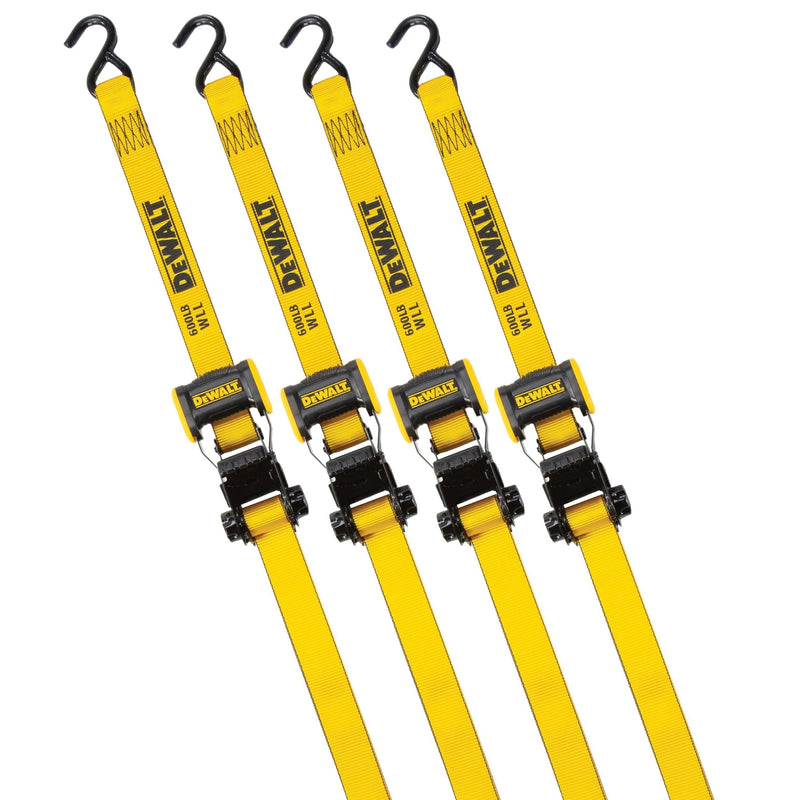 DEWALT DXBC18004 1,800-lb Ratchet Tie-Down Straps, 1.25-in x 12-ft, 4-pk R3