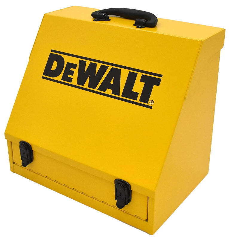DEWALT Handheld Steel Shop Tool Box with Lid & Handle, Yellow, 15-in P2