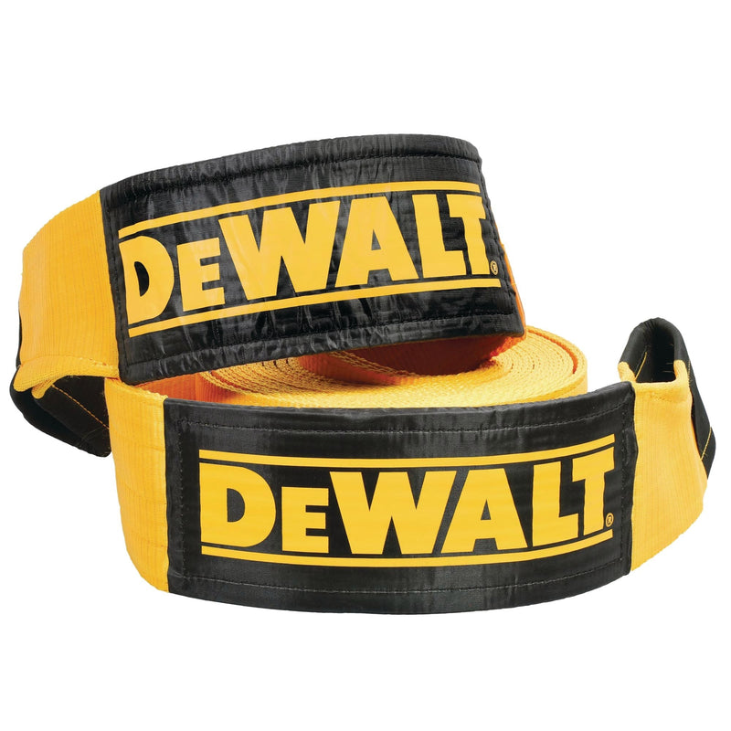 DEWALT Heavy-Duty 75000-lb Break Strength Looped End Recovery Strap, Yellow, 6-in x 30-ft G7