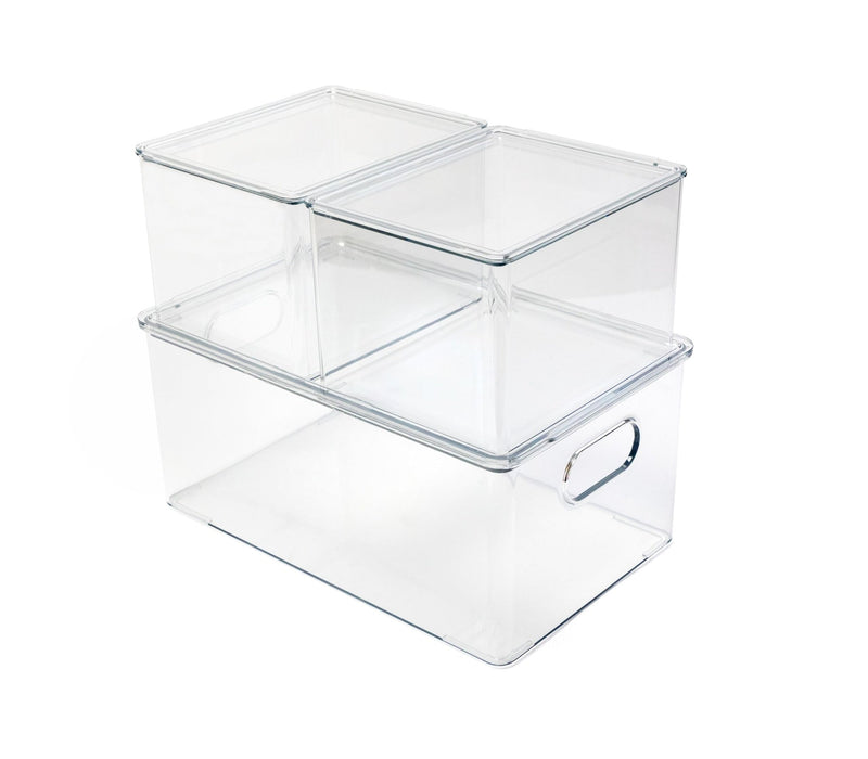 Dial Clear Storage Bin Set, 3-pc P4