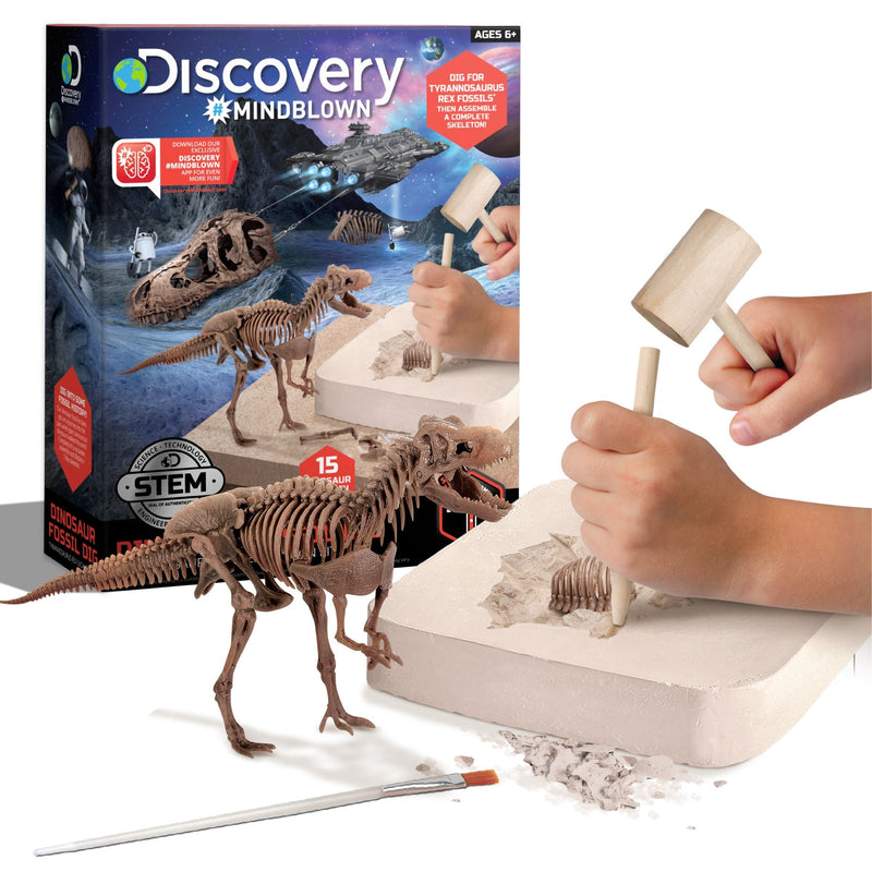 Discovery Dinosaur Skeleton T-Rex 3D Puzzle Excavation Kit/Educational Toy for Ages 6+ X2