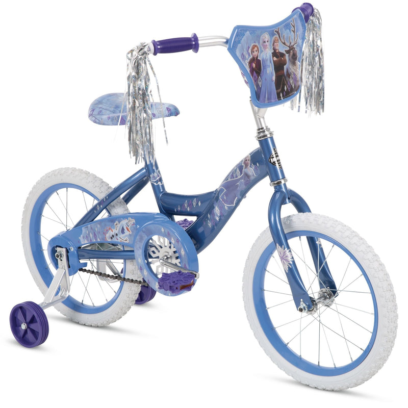 Disney Frozen Kids' Bike, 16-in Wheel, Ice Blue/White K5