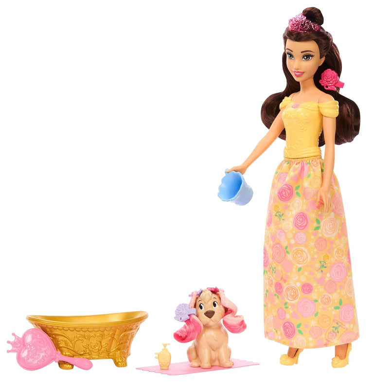 Disney Princess Doll and Feature Pet Playset for Ages 3+ V6