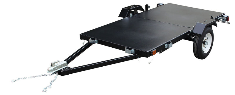 DK2 4x8-ft Single-Axle Folding Utility Trailer with 2-in Ball Coupler N0
