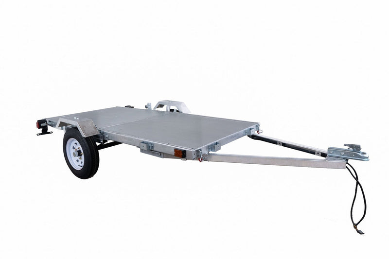 DK2 4x8-ft Single-Axle Galvanized Folding Utility Trailer E0