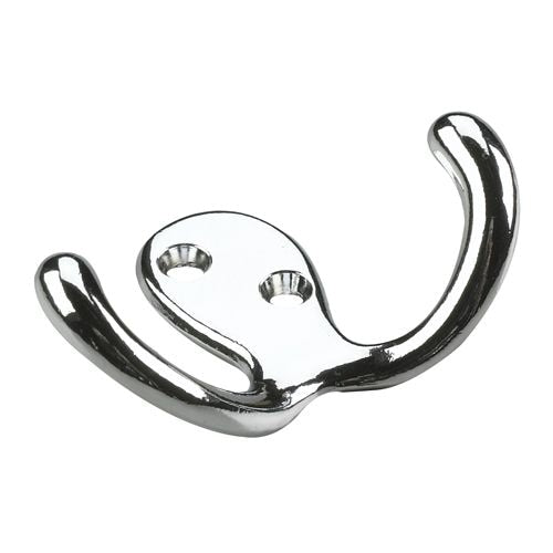 Double Wardrobe Hook, Chrome, 4pk M0