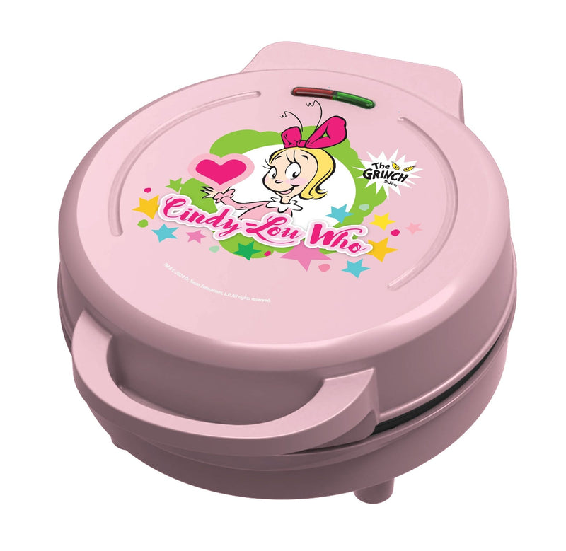 Dr. Seuss Cindy Lou Who Heart Shaped Waffle Pop Maker, Pink O3