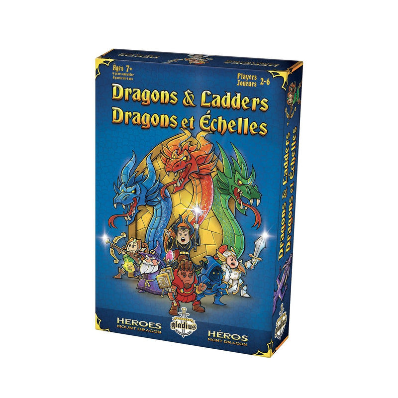 Dragons & Ladders Family Board Game, Bilingual, Ages 7+ O7