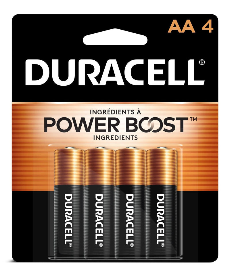 Duracell Coppertop AA Batteries, Alkaline, 4-pk I6