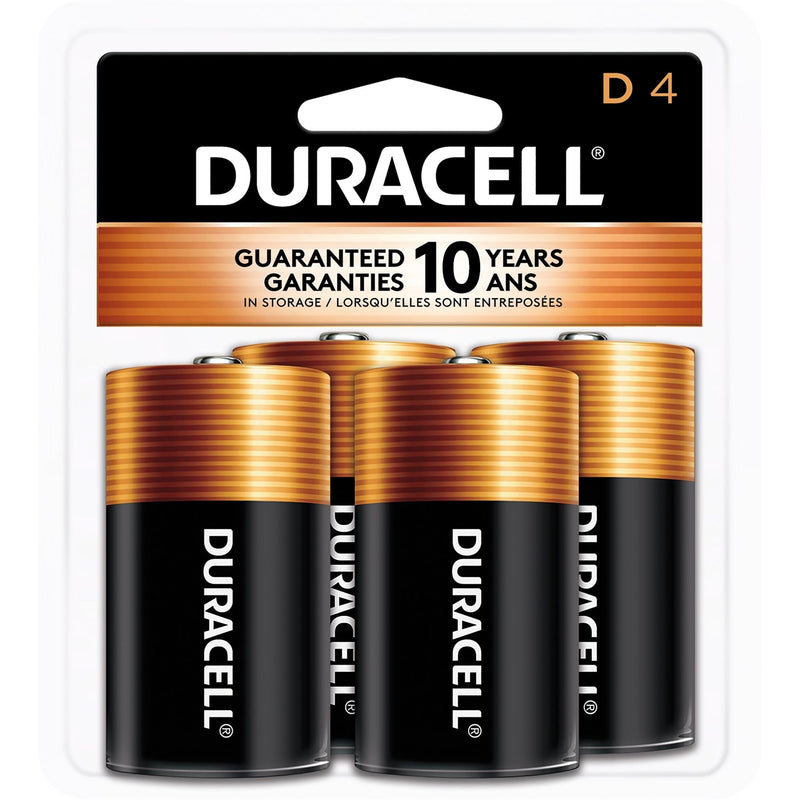 Duracell Coppertop D Alkaline Batteries, All Purpose, 4-pk R0