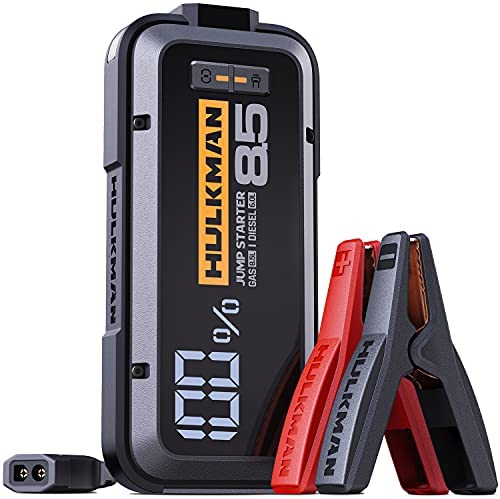HULKMAN Alpha85 Jump Starter 2000 Amp 20000mAh Car Starter for up to 8.5L Gas and 6L Diesel Engines W7