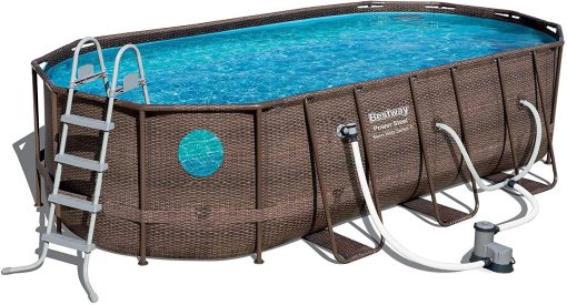 18' x 9 'x 48' above ground swimming pool Set with metal frame home swimming pool sand filter pump, skimmer and vacuum Z1