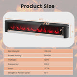 Costway 1400W Electric Baseboard Heater Convection Space Heater with Realistic 3D Flame