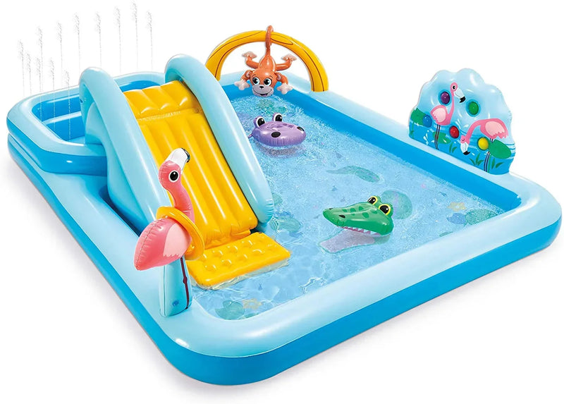 Inflatable Jungle Adventure Play Center – 96′′ x 78′′ x 28′′ – Kiddie Pool for Ages 2 and Up J1