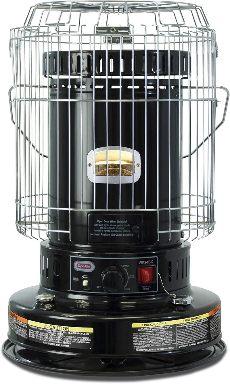 Dyna-Glo WK24BK 23,000 BTU Indoor Kerosene Heater, No Electricity Needed, Black P1