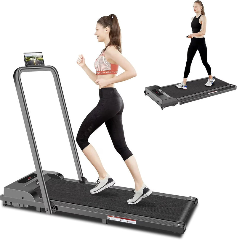 2 in 1 Walking Pad Treadmill, Foldable Treadmills with Handle Bar, 2.5HP Portable Folding Treadmill with Remote Control, Under Desk Treadmill for... N1