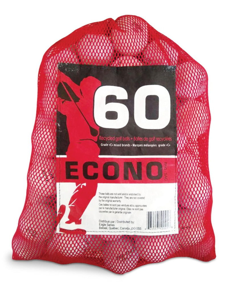 Econo Mixed Recycled Golf Balls, Grade C, 60-pk Q4