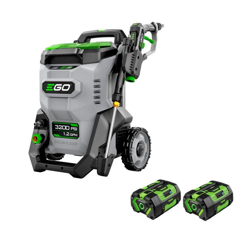 EGO HPW3204-2 POWER+ 3200 PSI Pressure Washer with 2 x 6.0Ah Batteries and 320W Charger J7
