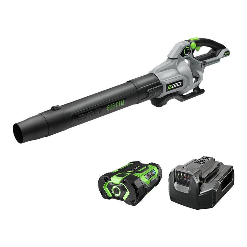 EGO POWER+ 56V Brushless Cordless 615 CFM Leaf Blower, Includes (1) 2.5Ah Battery and (1) 210W Standard Charger, LB6151 G7