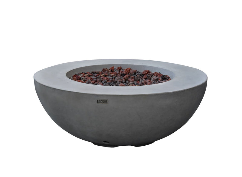 Elementi Lunar Bowl Fire Pit, Natural Gas, Light Grey, 45,000 BTU P4