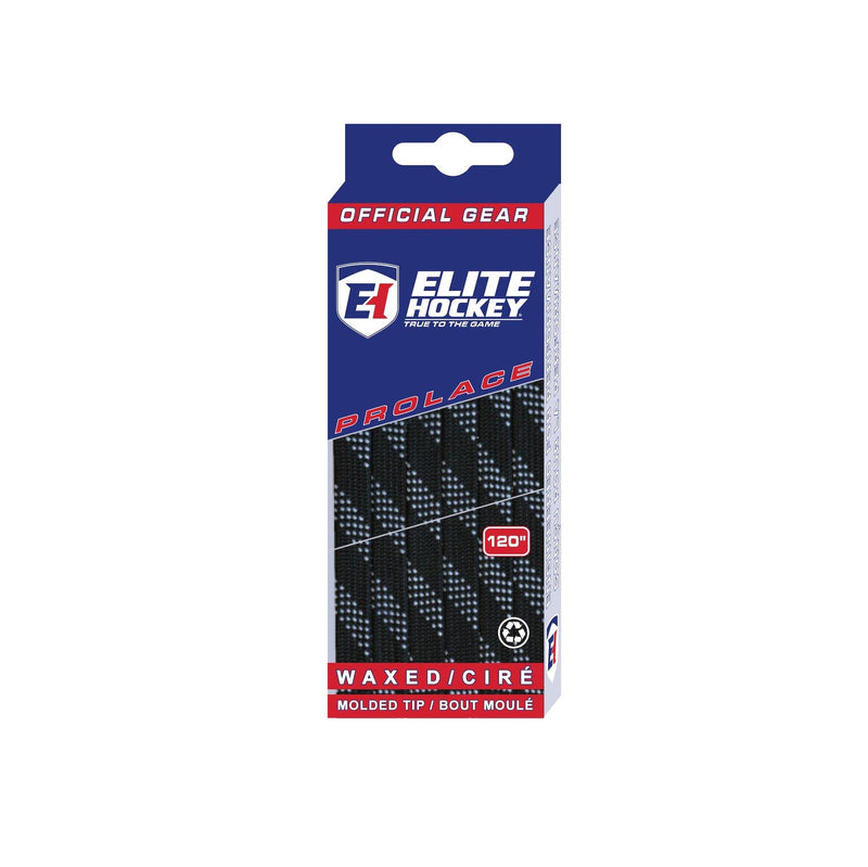 Elite Hockey Prolace Skate Laces, Waxed, Black, Assorted Sizes I8
